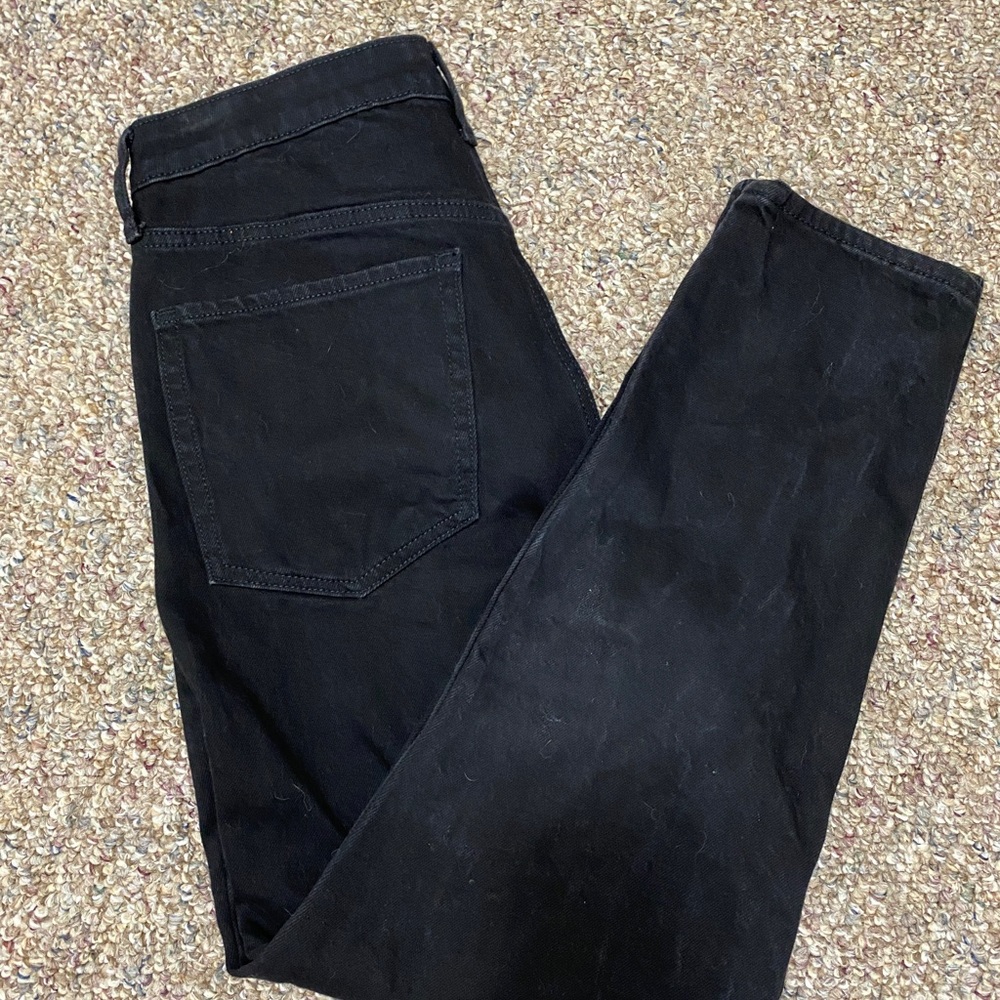 Old Navy black OG high rise straight leg jeans sz 12